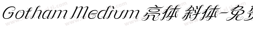 Gotham Medium 亮体 斜体字体转换